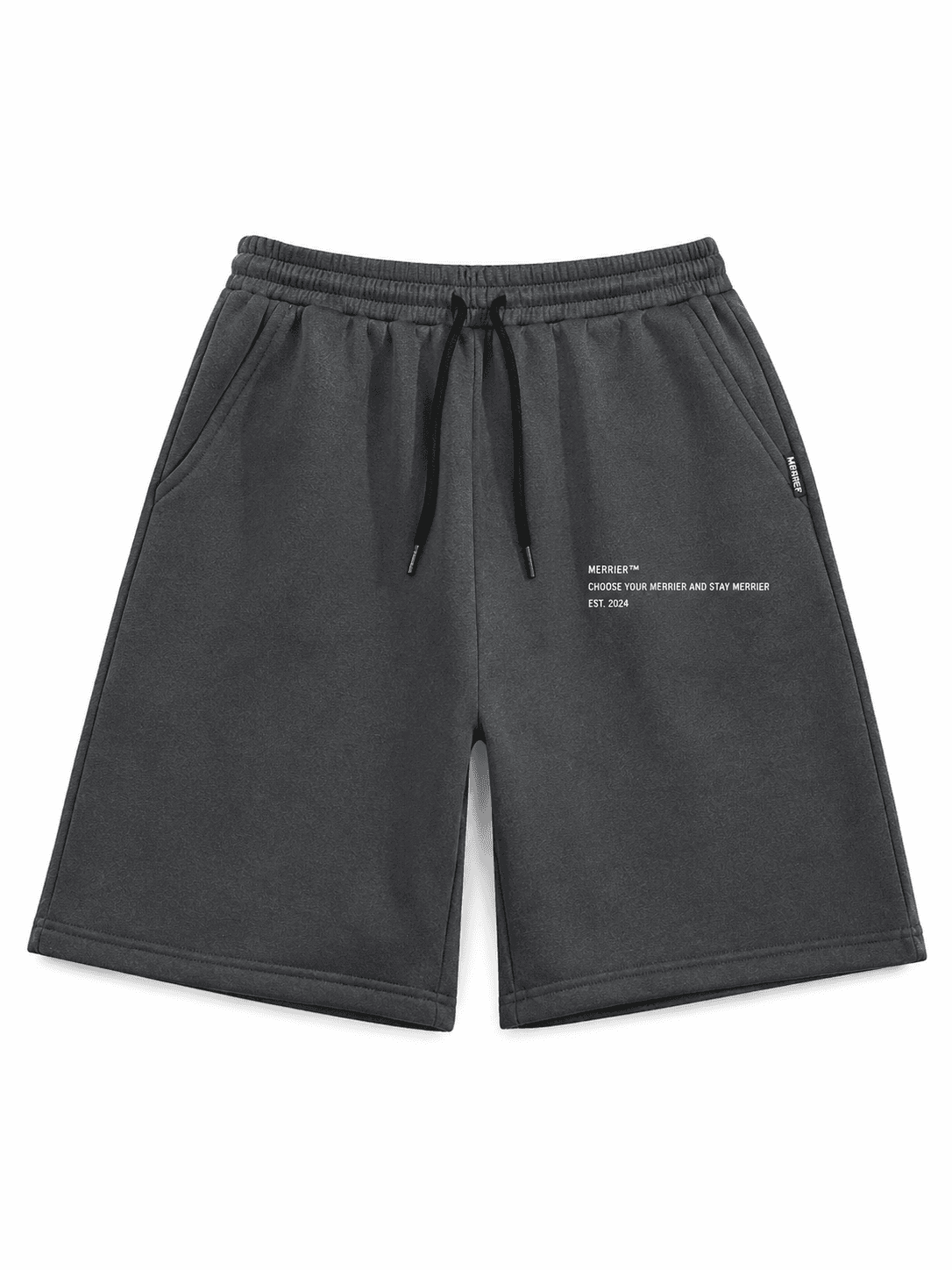 Grey Waffle Short — front, flat lay